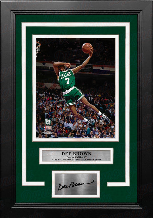 Dee Brown No-Look Dunk Slam Dunk Contest Boston Celtics 8x10 Framed Photo with Engraved Autograph - for just $79.99! 