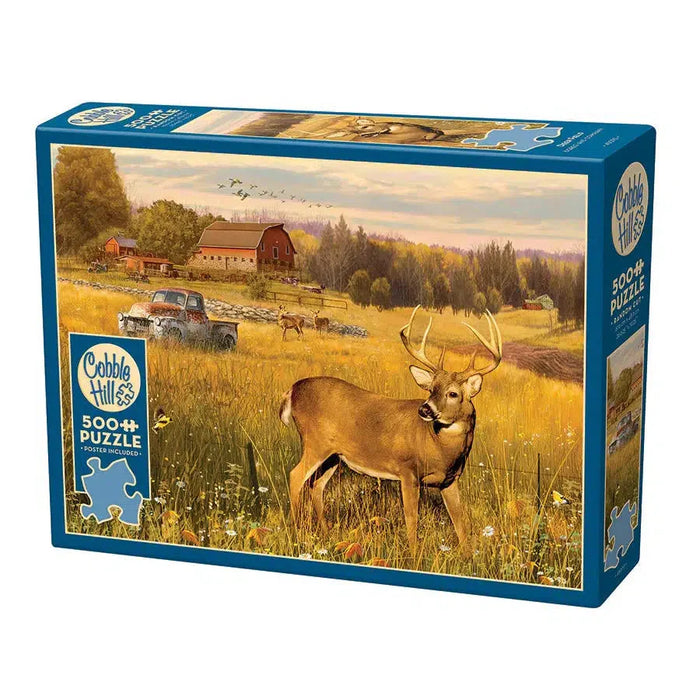 Deer Field 500 Piece Jigsaw Puzzle Cobble Hill - for just $17.99! 