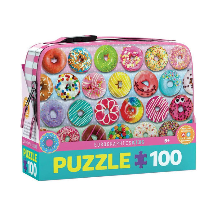 Delightful Donuts Lunch Bag & 100 Piece Jigsaw Puzzle Eurographics - for just $19.99! 