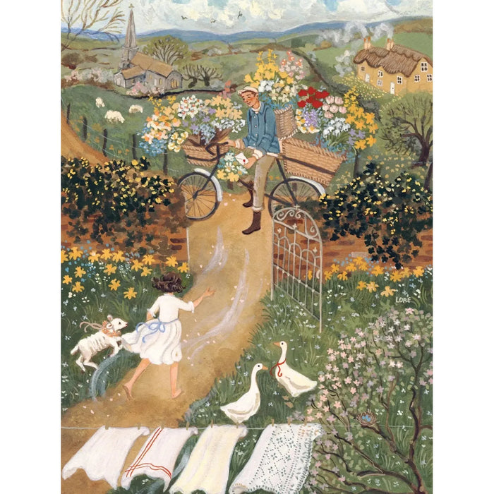 Delivering Spring by Loré Pemberton 1000 Piece Jigsaw Puzzle NYPC - for just $28.99! 