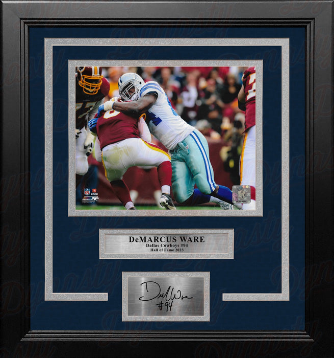 DeMarcus Ware Tackling Action Dallas Cowboys 8" x 10" Framed Football Photo with Engraved Autograph - for just $79.99! 