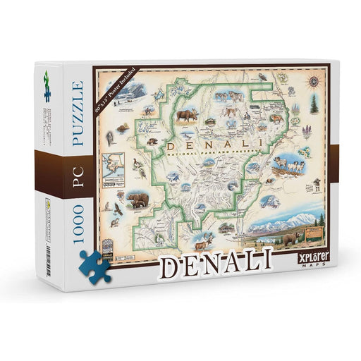 Denali National Park 1000 Piece Jigsaw Puzzle Xplorer Maps - for just $24.99! 