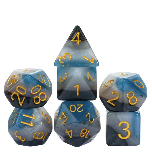 Denim Swirls RPG Dice Set - for just $13.99! 