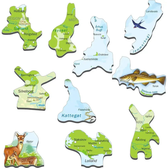Denmark Map 66 Piece Tray Jigsaw Puzzle Larsen - for just $11.99! 