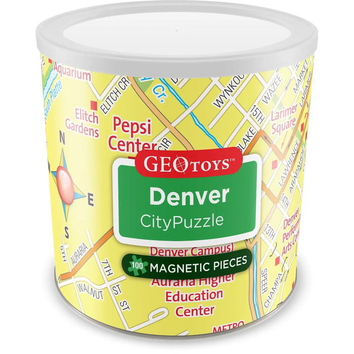 Denver City 100 Piece Magnetic Jigsaw Puzzle Geotoys - for just $11.99! 