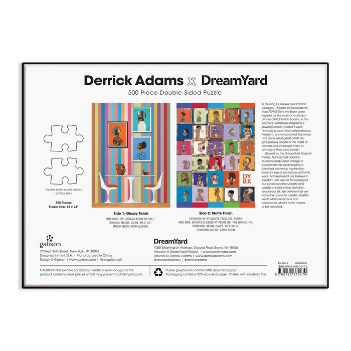 Derrick Adams x DreamYard 500 Piece Double-Sided Jigsaw Puzzle Galison - for just $17.99! 