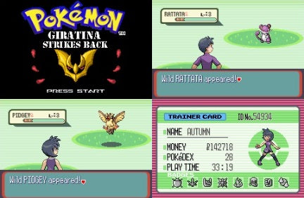 Pokemon Giratina Strikes Back GBA ROM Hack Video Game Boy Advance - for just $17.99! 