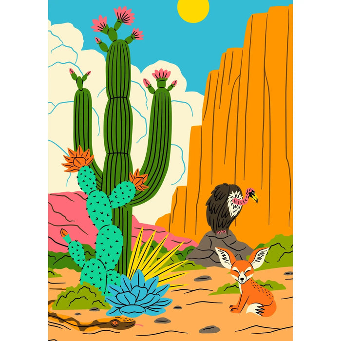 Desert Friends 99 Piece Mini Jigsaw Puzzle Puzzledly - for just $9.99! 