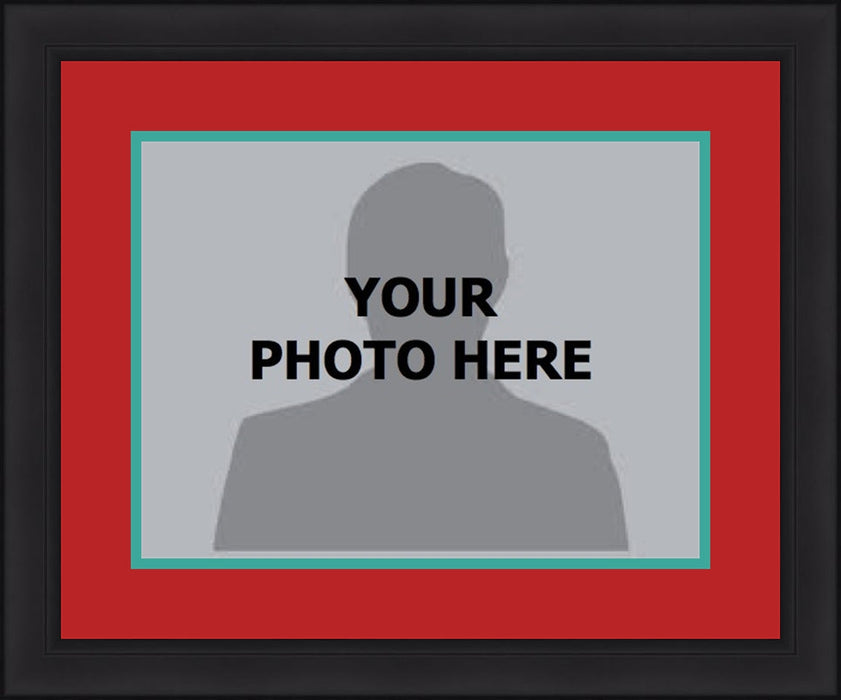 NBA Basketball Photo Picture Frame Kit - Detroit Pistons (Red Matting, Teal Trim) - for just $29.99! 