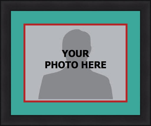 NBA Basketball Photo Picture Frame Kit - Detroit Pistons (Teal Matting, Red Trim) - for just $29.99! 