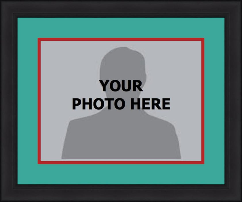 NBA Basketball Photo Picture Frame Kit - Detroit Pistons (Teal Matting, Red Trim) - for just $29.99! 