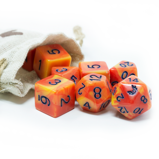 Humblewood: Alderheart Ember Dice and Pouch - for just $14.99! 