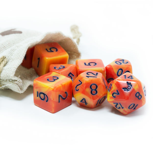 Humblewood: Alderheart Ember Dice and Pouch - for just $14.99! 
