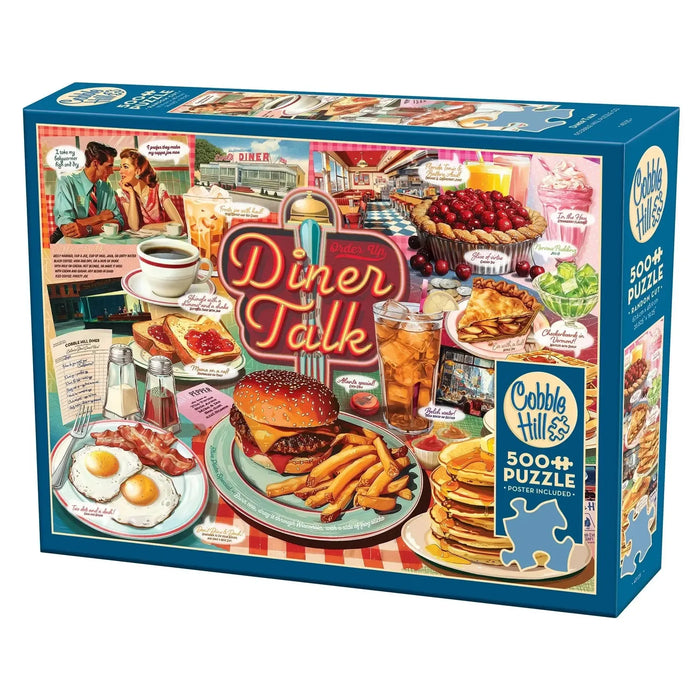 Diner Talk 500 Piece Jigsaw Puzzle Cobble Hill - for just $17.99! 
