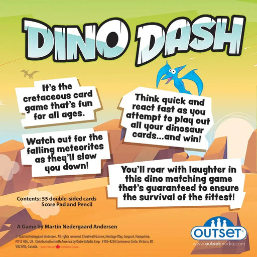 Dino Dash Card Game - Be Quick or Be Extinct - Outset - for just $14.99! 