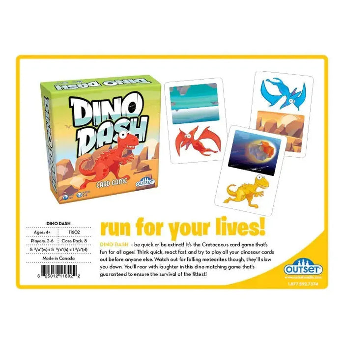 Dino Dash Card Game - Be Quick or Be Extinct - Outset - for just $14.99! 