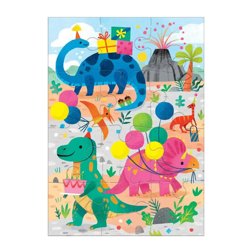 Dino Party Greeting Card 12 Piece Jigsaw Puzzle Mudpuppy - for just $7.99! 