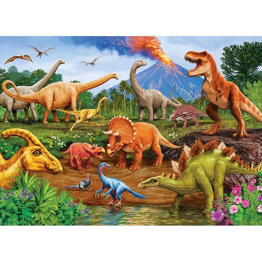 Dinos 350 Piece Family Jigsaw Puzzle Cobble Hill - for just $17.99! 
