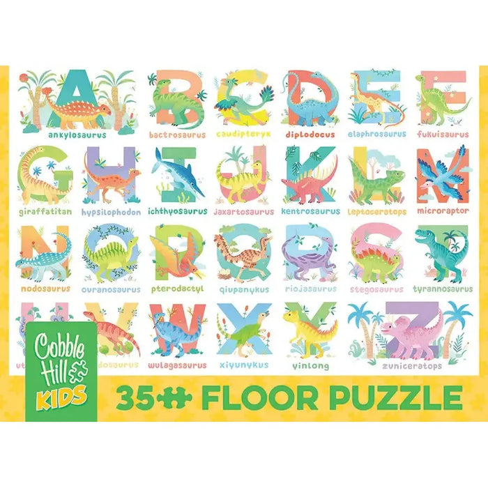 Dinosaur Alphabet 35 Piece Floor Jigsaw Puzzle Cobble Hill - for just $19.99! 