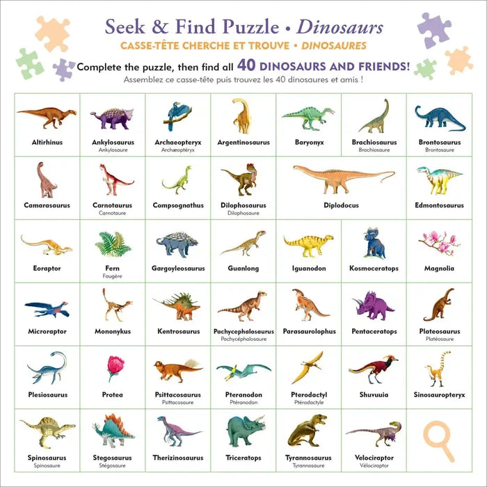 Dinosaurs 100 Piece Seek & Find Jigsaw Puzzle Peter Pauper - for just $19.99! 
