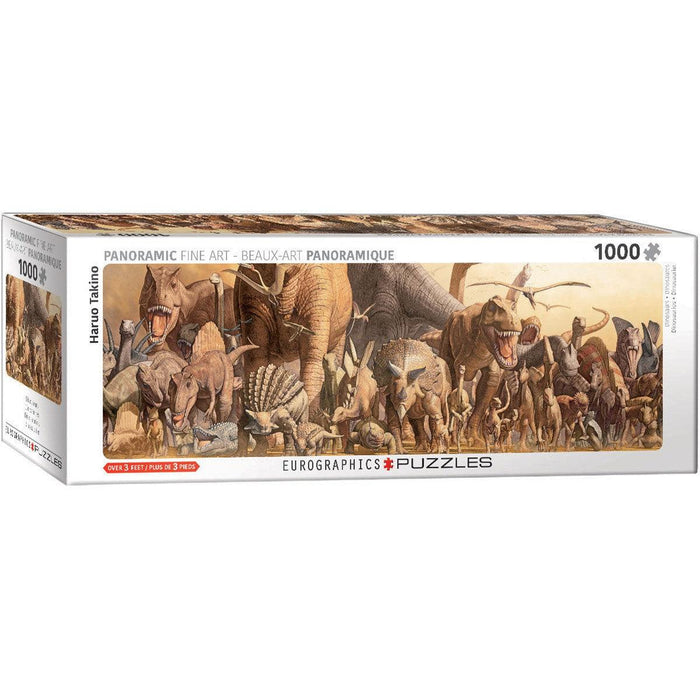 Dinosaurs 1000 Piece Panoramic Jigsaw Puzzle Eurographics - for just $19.99! 