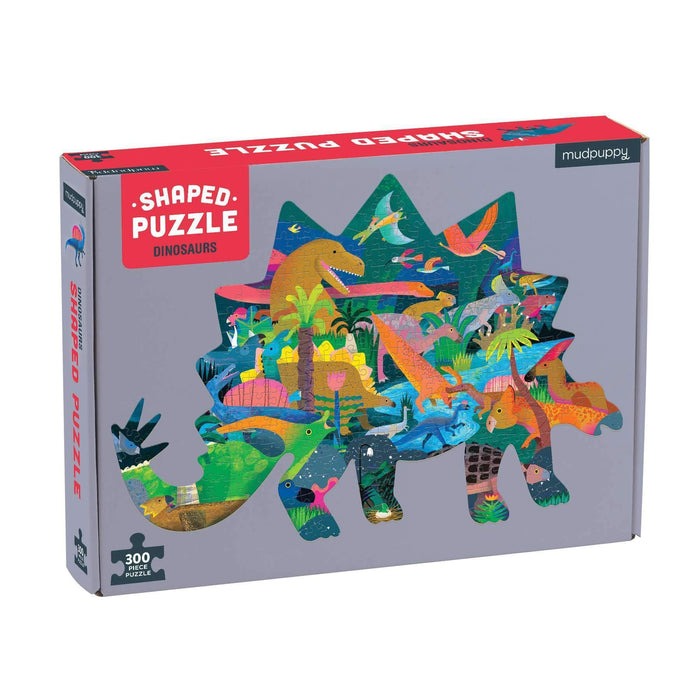 Dinosaurs 300 Piece Shaped Jigsaw Puzzle Mudpuppy - for just $17.99! 