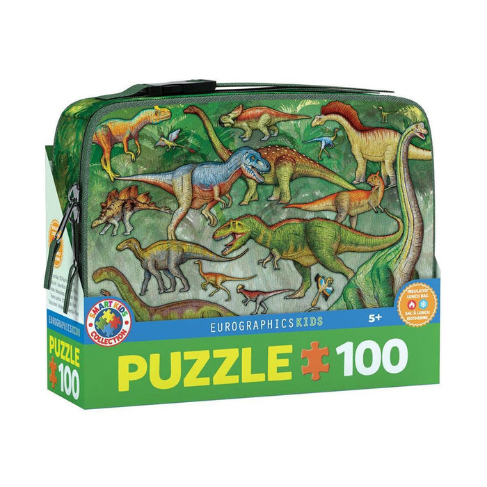 Dinosaurs Lunch Bag & 100 Piece Jigsaw Puzzle Eurographics - for just $19.99! 