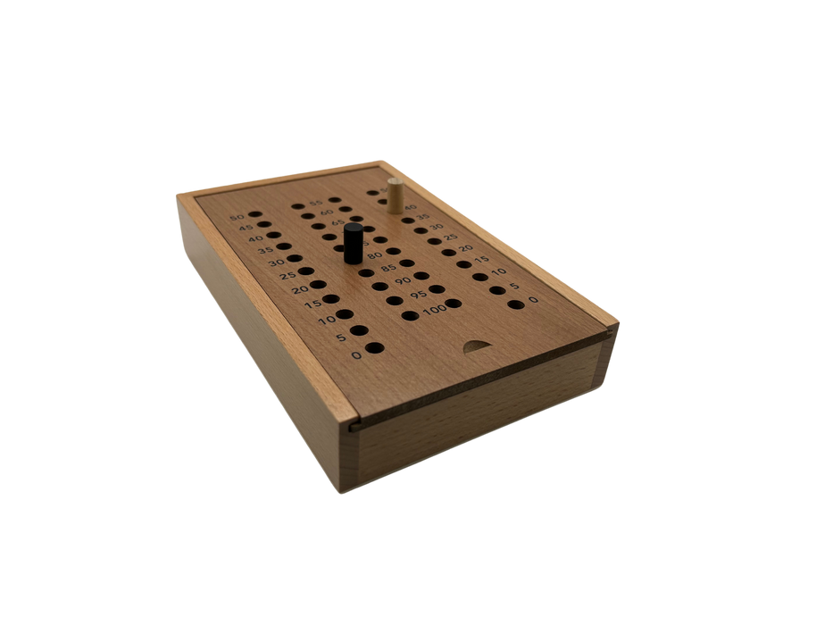 ELITE Magnetic Clasp Storage Box With  4 Pegs; Scoring Track for Crokinole NO DISCS (2024 Version) - for just $19.95! 