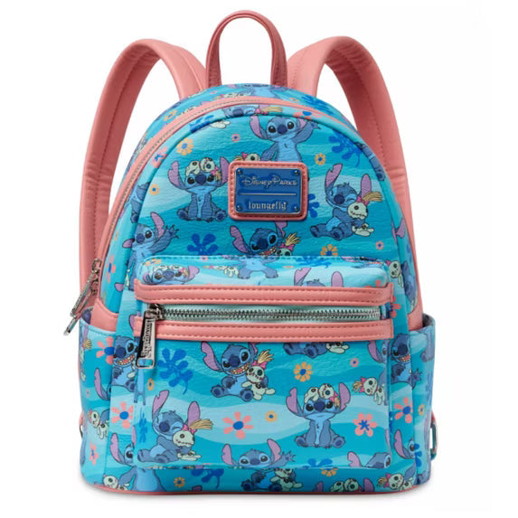 Disney parks Stitch Loungefly Mini Blue Backpack – Lilo & Stitch with Scrump - for just $79! 