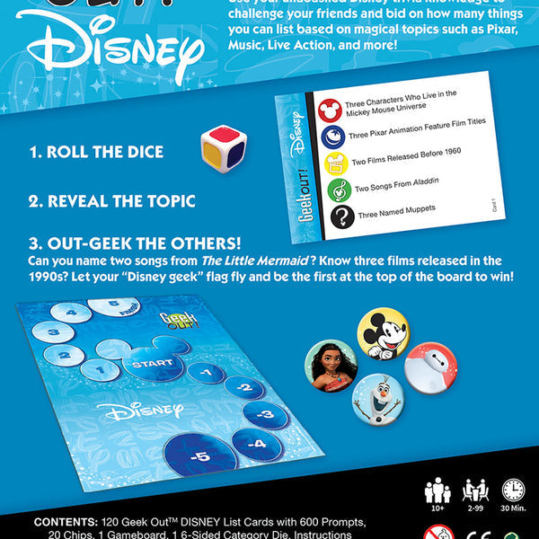 Geek Out! Disney - Find out once and for all who is the biggest Disney fan! - for just $24.99! 