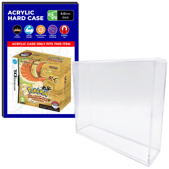 Acrylic Case for Nintendo DS Pokemon HeartGold Version Video Game Boxes, 4mm thick, UV Resistant & Magnetic Slide Bottom - for just $24.99! 