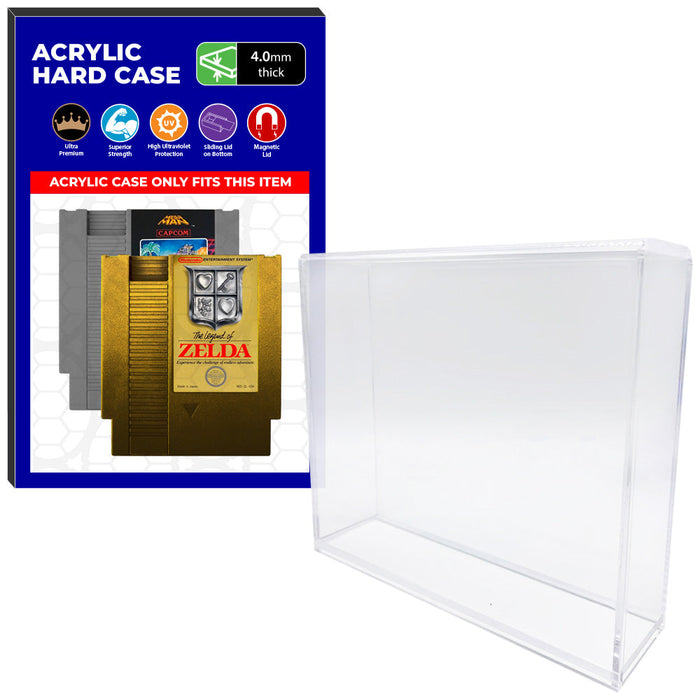 Acrylic Case for NES Nintendo Standard Video Game Cartridges, 4mm thick, UV Resistant & Magnetic Slide Bottom - Just $19.99! Shop now at Retro Gaming of Denver