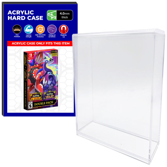 Acrylic Case for Nintendo Switch Pokemon Scarlet & Pokemon Violet Double Pack SE Video Game Boxes, 4mm thick, UV Resistant & Magnetic Slide Bottom - Just $24.99! Shop now at Retro Gaming of Denver