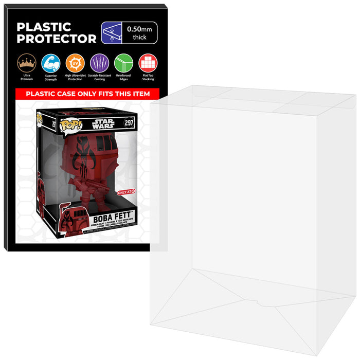 Pop Protector for 10 inch Boba Fett Futura Red #297 Jumbo Funko Pop - for just $16.99! 