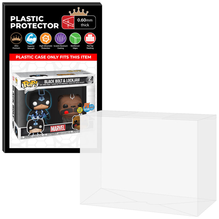 Pop Protector for 2 Pack Black Bolt & Lockjaw Glow SDCC Funko Pop - Just $13.99! Shop now at Retro Gaming of Denver