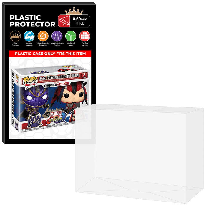 Pop Protector for 2 Pack Black Panther vs Monster Hunter White & Blue Funko Pop - Just $13.99! Shop now at Retro Gaming of Denver