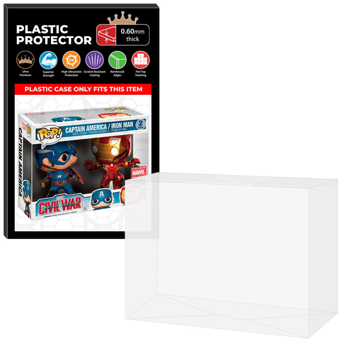 Pop Protector for 2 Pack Captain America & Iron Man Civil War Funko Pop - Just $13.99! Shop now at Retro Gaming of Denver