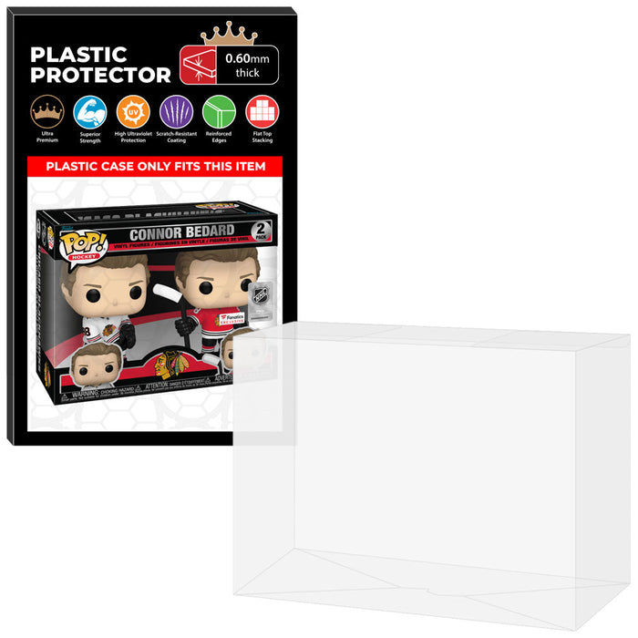 Pop Protector for 2 Pack Blackhawks Connor Bedard Funko Pop - Just $13.99! Shop now at Retro Gaming of Denver