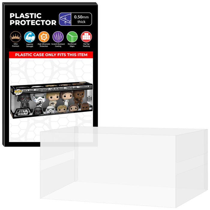 Pop Protector for 5 Pack Vader, Stormtrooper, Luke, Leia & Chewbacca Funko Pop - for just $15.99! 