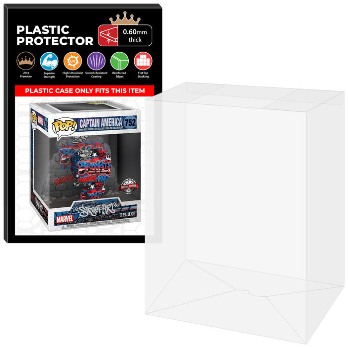 Pop Protector for Street Art Captain America #752 Funko Pop Deluxe - Just $13.99! Shop now at Retro Gaming of Denver