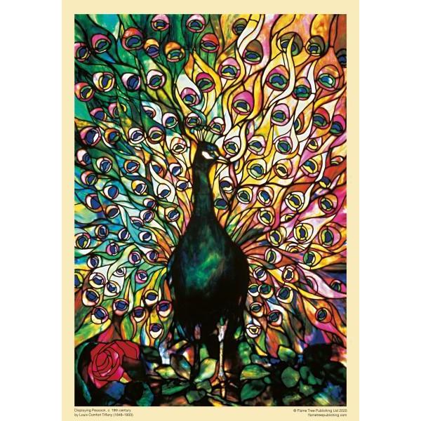 Displaying Peacock by Louis C. Tiffany 1000 Piece Jigsaw Puzzle Flame Tree - for just $19.99! 