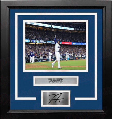 Freddie Freeman Walk-Off Grand Slam LA Dodgers 8x10 Framed Landscape Photo with Engraved Autograph - for just $79.99! 