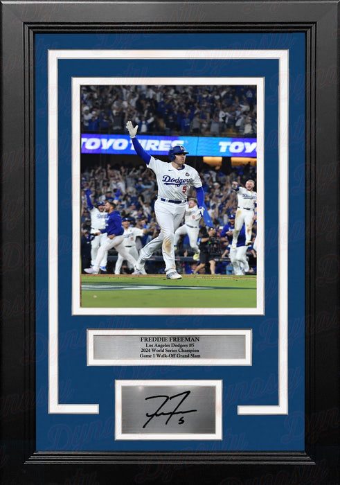 Freddie Freeman Walk-Off Grand Slam LA Dodgers 8x10 Framed Portrait Photo with Engraved Autograph - for just $79.99! 