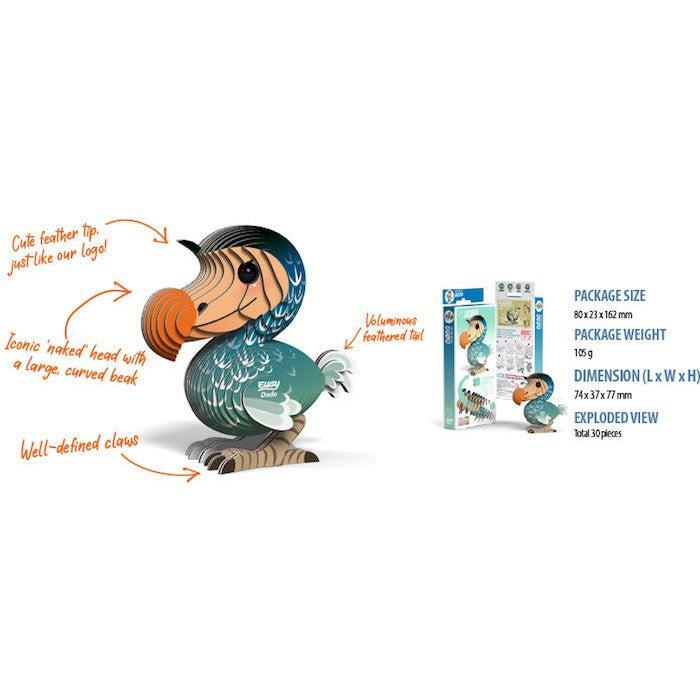 Dodo 3D Cardboard Model Kit Eugy - for just $11.99! 