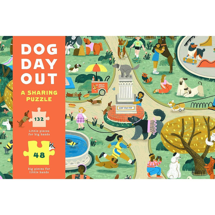 Dog Day Out 180 Piece Sharing Jigsaw Puzzle Laurence King - for just $17.99! 