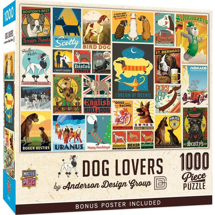 Dog Lovers by Anderson Design 1000 Piece Jigsaw Puzzle MasterPieces - for just $17.99! 