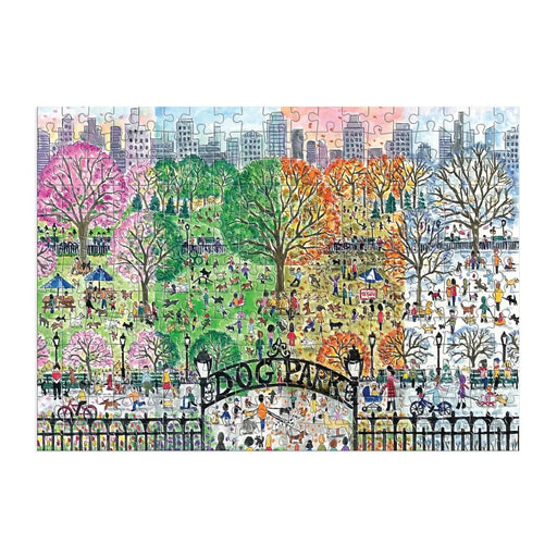 Dog Park in Four Seasons 250 Piece Wood Jigsaw Puzzle Galison - for just $29.99! 