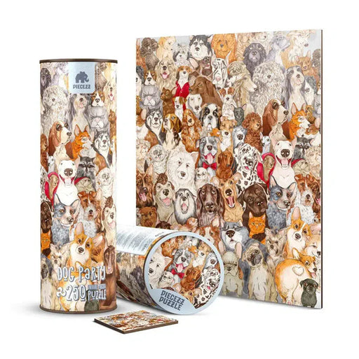 Dog Party 250 Piece Wooden Jigsaw Puzzle Geek Toys - for just $49.99! 