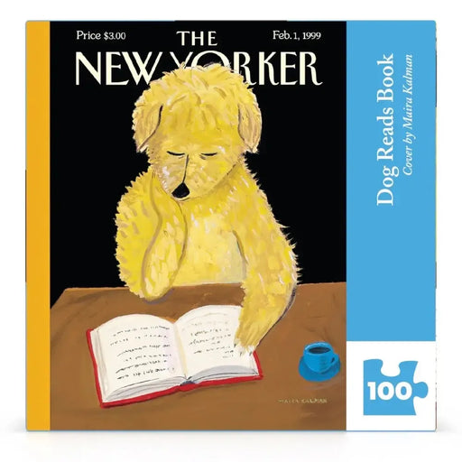 Dog Reads Book The New Yorker 100 Piece Mini Jigsaw Puzzle NYPC - for just $14.99! 
