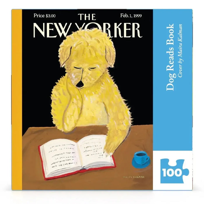 Dog Reads Book The New Yorker 100 Piece Mini Jigsaw Puzzle NYPC - for just $14.99! 